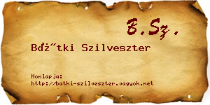 Bátki Szilveszter névjegykártya